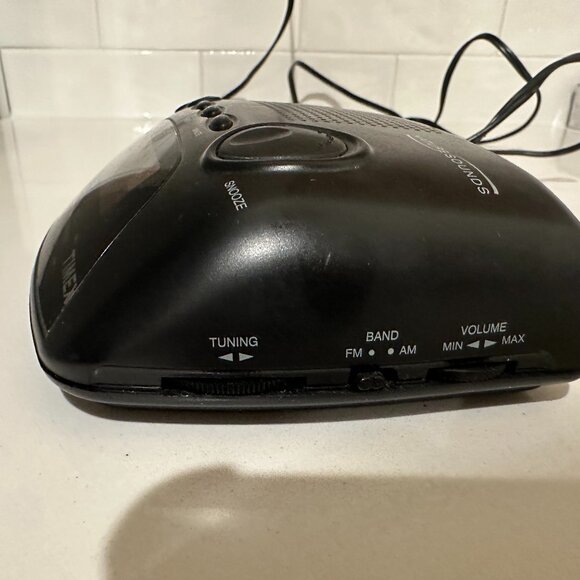 Vintage Timex Nature Sounds Alarm Clock Radio Black Digital Clock T234B - Picture 3 of 5